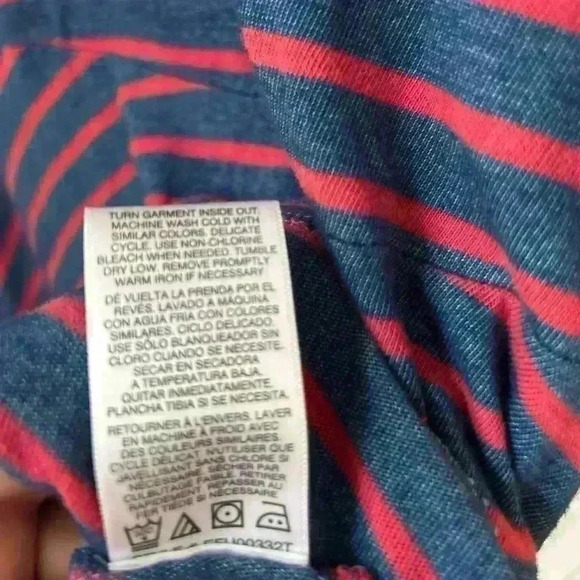 Kensie Women's red and blue Striped Knit Dress Multicolor Short Sleeve Size S - Picture 5 of 8